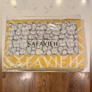 Safavieh Yellow and White Chevron Window Panel. ONE Window Panel. NEW  52” x 96”